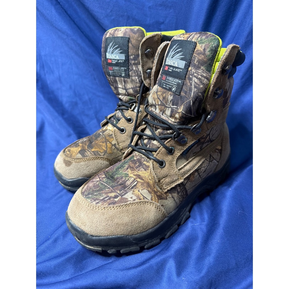 Itasca Kids Camo Waterproof 3M Thinsulate Hunting Boots Brown Size 6 5520010